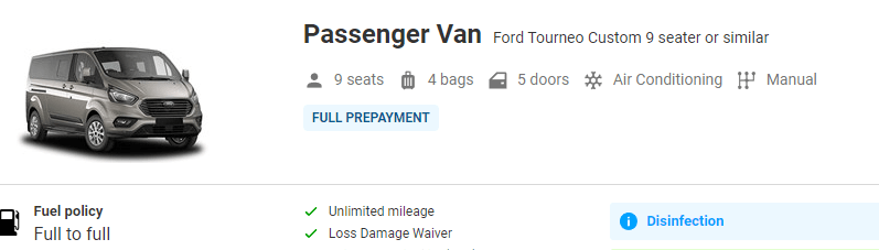 9-persoonsbusje verhuur Southhampton