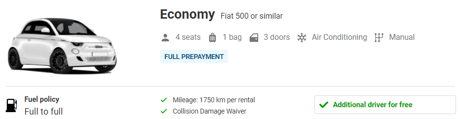 Car Hire Alicante Airport with free additional driver